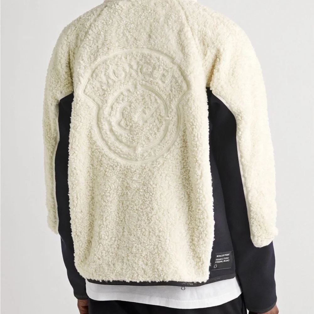 Moncler Genius - 7 Moncler Fragment Wool-Fleece and Jersey Zip-Up Cardigan - Picture 1 of 8